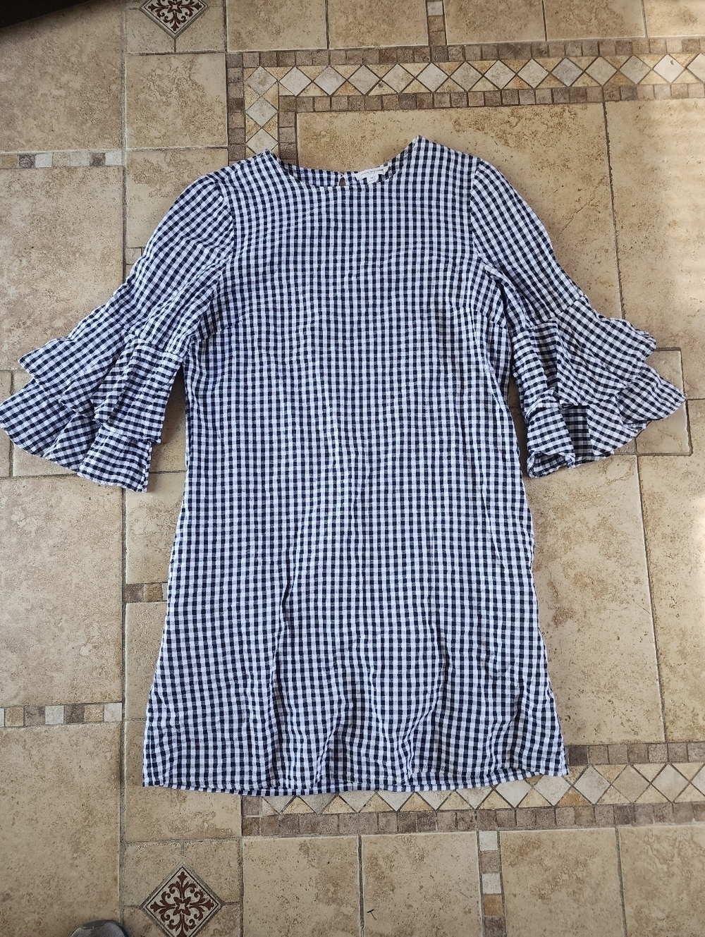 beachlunchlounge Blue and White Gingham Dress